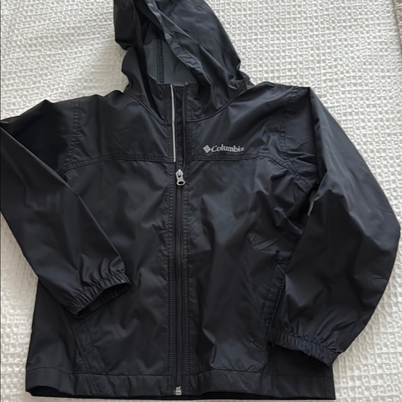 Columbia Black Raincoat Lightweight Water-Resistant Hooded - Picture 1 of 4